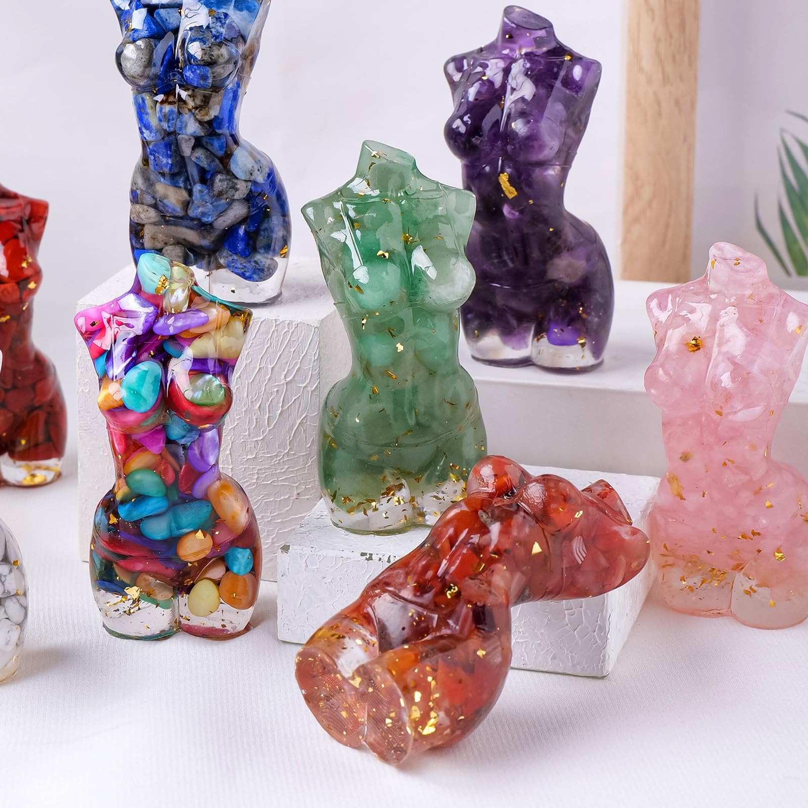 Amazon.co.jp: RJINGSHI 天然樹脂 レッド ジャスパー 女神 女性 モデル