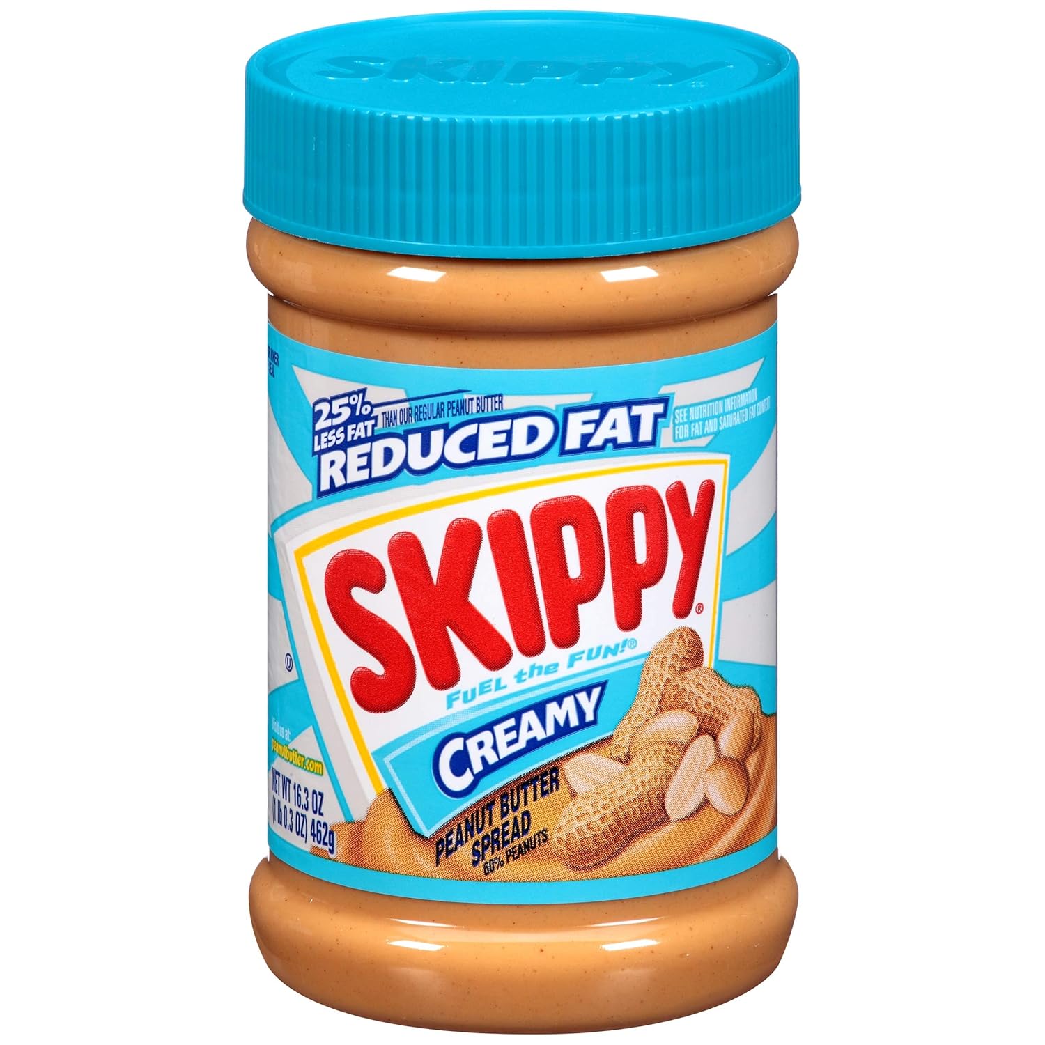 Skippy Creamy Reduced Fat, 16.3 OZ (Pack of 6)