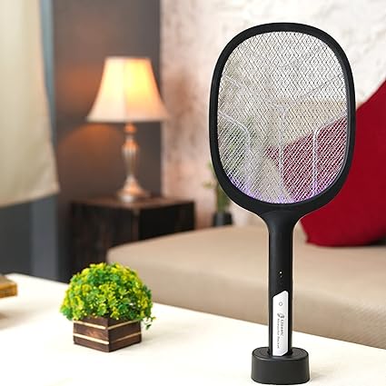 Classic Mosquito Racket with Warranty(6 Months) | Rechargeable Insect Killer | Mosquito Bat with LED Lights | 1200mAh Lithium Ion Battery | Made in India