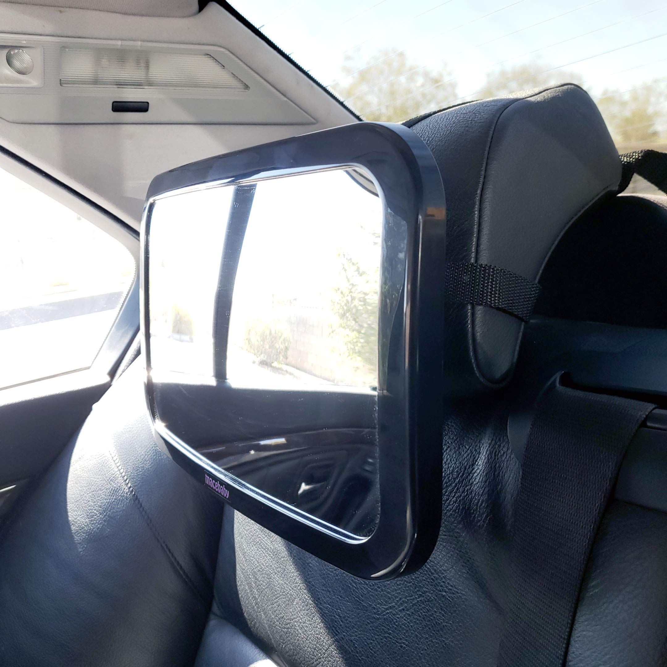 Espejo de asiento trasero para bebé, con vista segura para niños en la parte trasera, vista completa de 180 grados de tu recién nacido desde tu vista trasera.