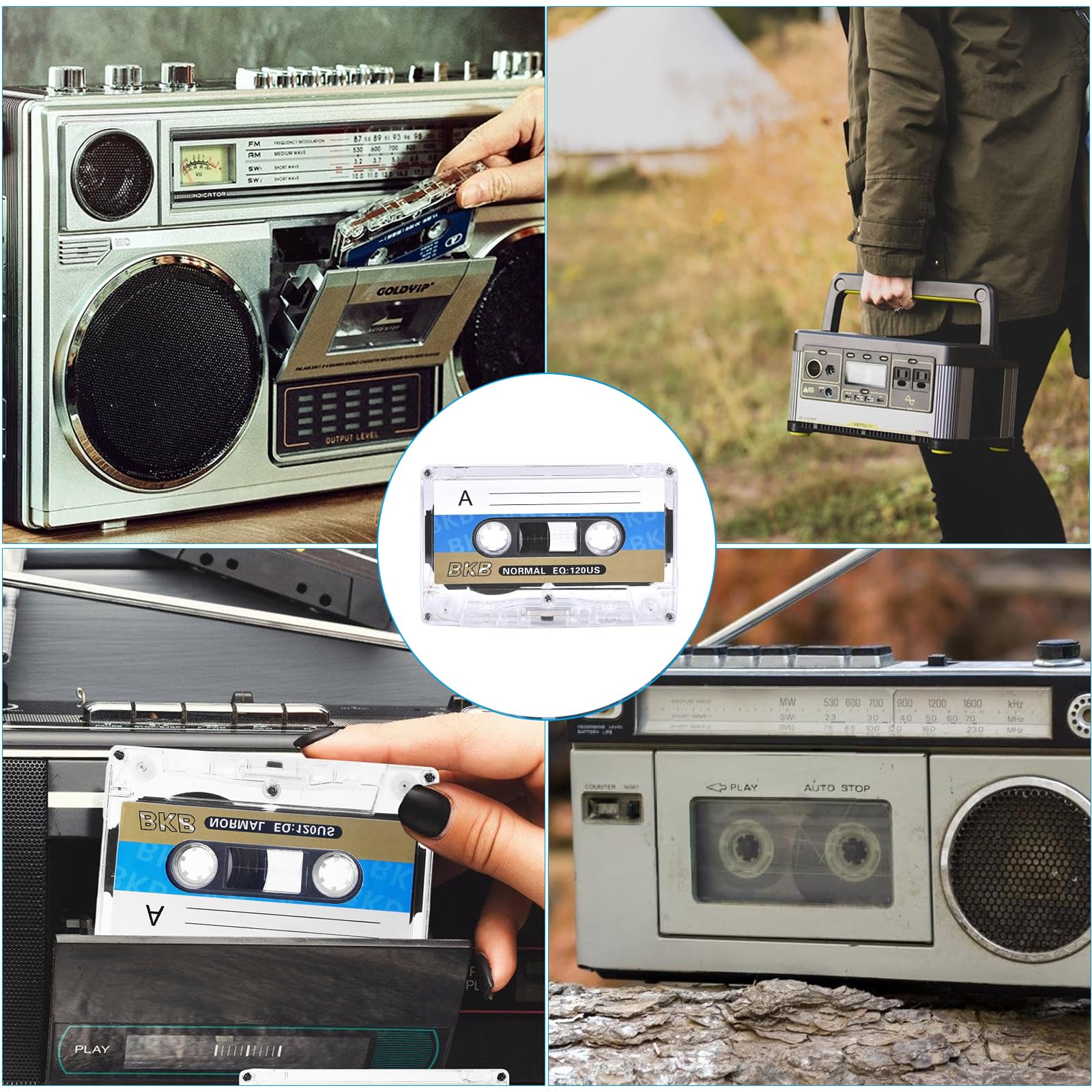 Cassettes audio vides 90 min, lot de 10, faible bruit pour enregistrements