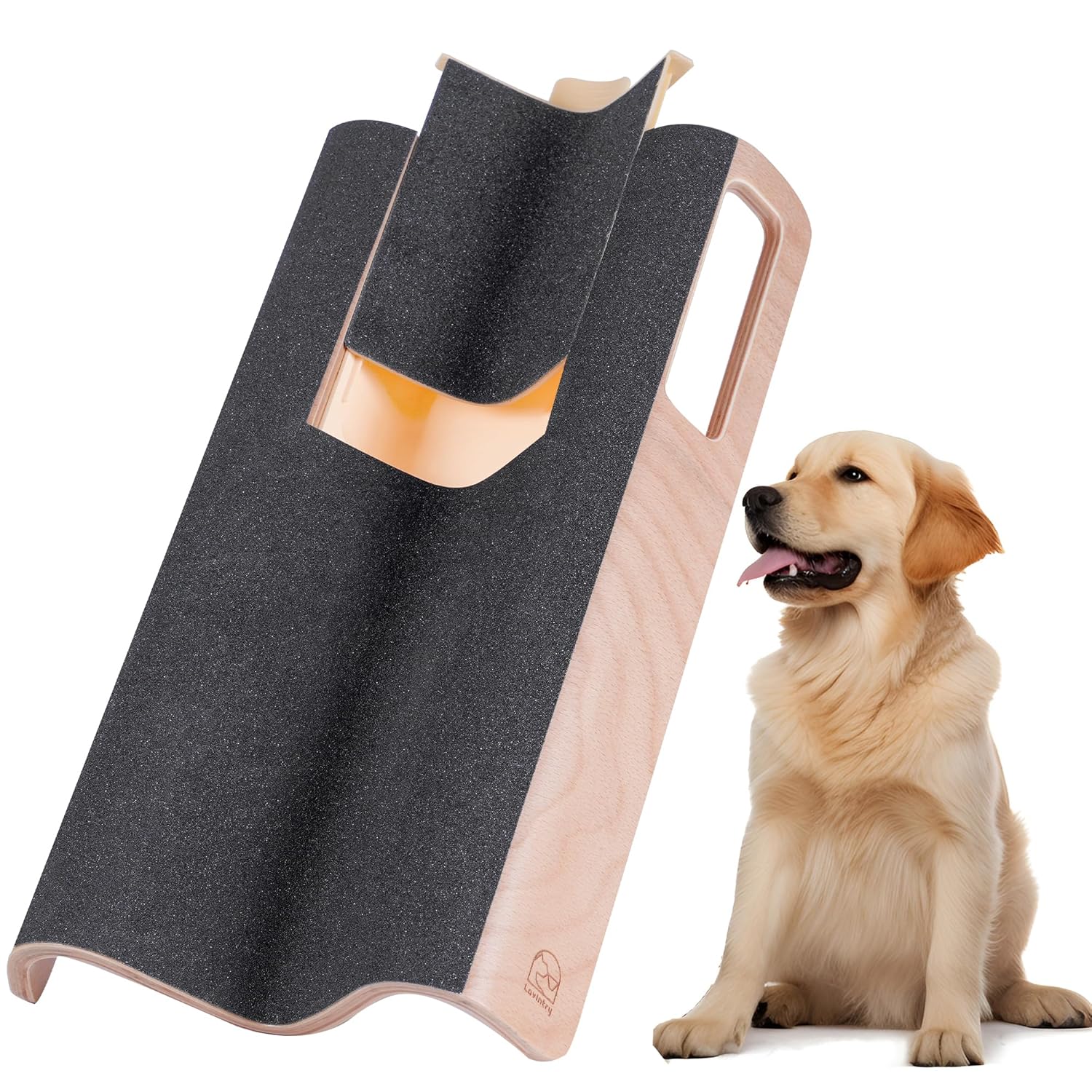 M-Shaped Dog Scratch Pad for Nails with Treat Box Dog Nail Scratch Board for Large Dogs Dog Nail