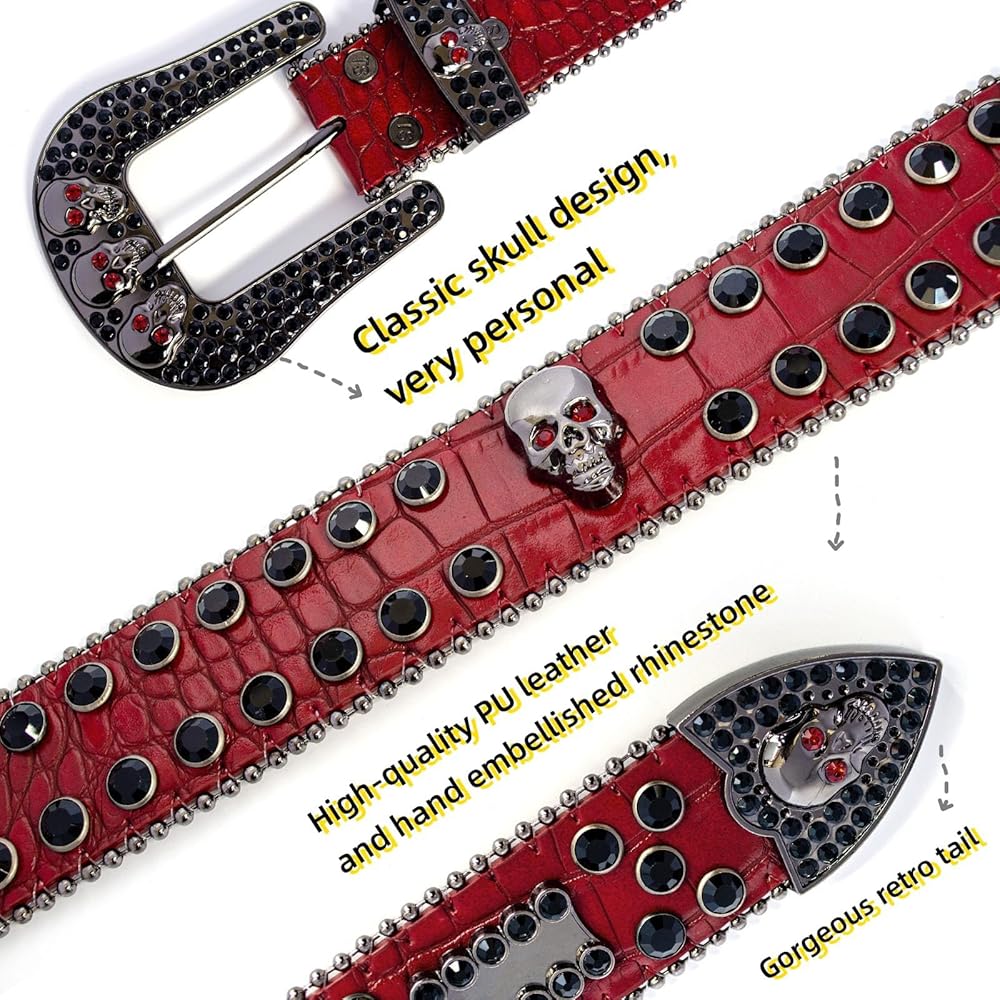 小物 00s share spirit skull belt 2000s Style Skull Buckle Belt