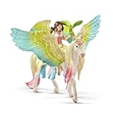 Schleich Bayala - 3 PC Surah and Pegasus Fairy Toy Set - Poseable Fairy Figurine, Unicorn Figure with Magnetic Saddle - Fantasy Playsets for Girls and Boys - Imaginative Play for Kids Ages 5+ | 70566