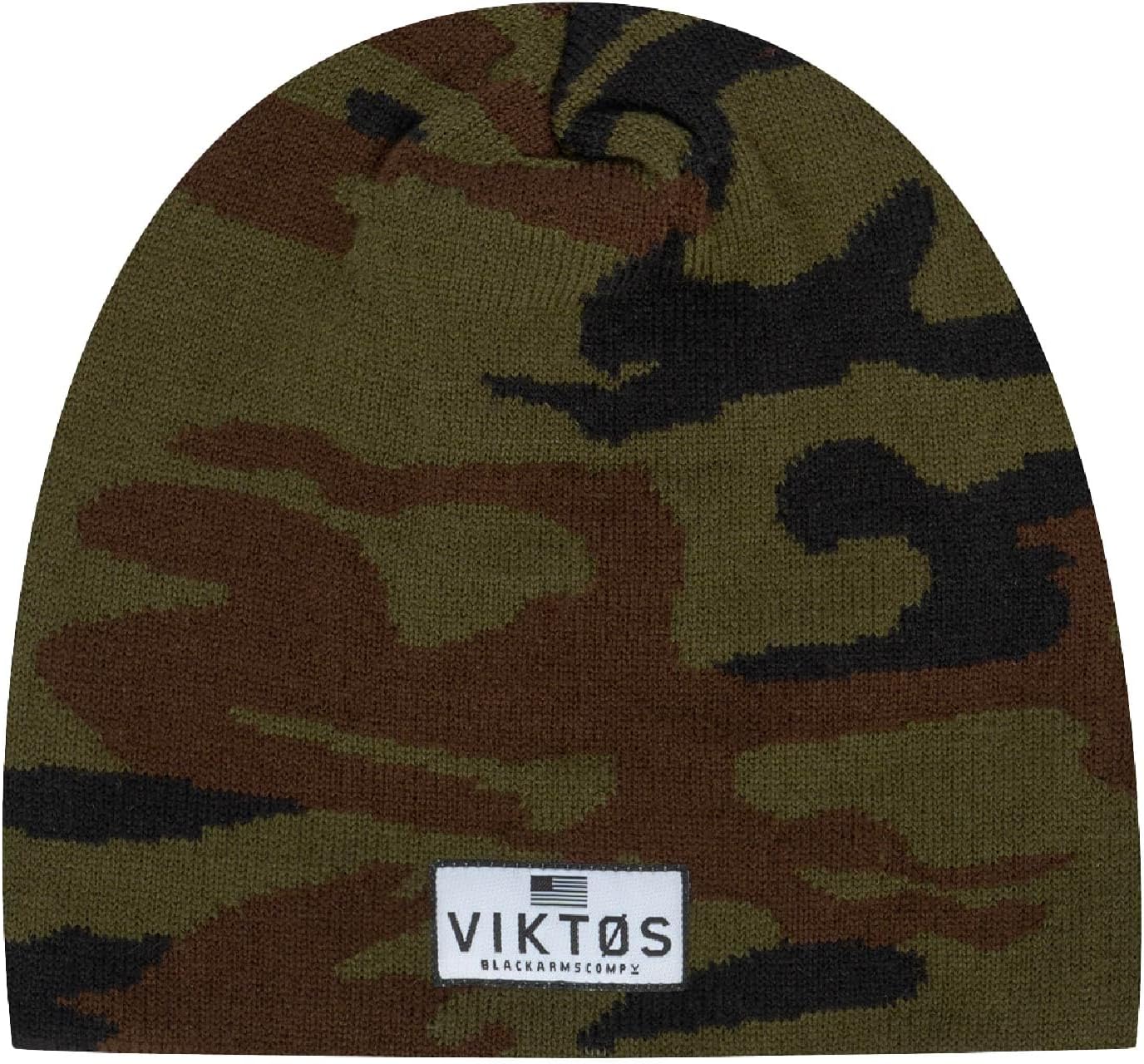 VIKTOS Men's Arcehtype Beanie - Tactical Hunting Waffle Knit Acrylic Chassis Warm Snug Fit Skull Beanie Hat, Woodland Camo