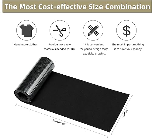 Miniatura 2 de Azobur Parches de tela para planchar, parche de tela interior y exterior, kit de reparación de tela decorativa de 4 x 60 pulgadas (4.1 in x 60.0 in)