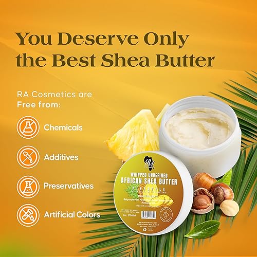 Miniatura 32 de RA COSMETICS Whipped Shea Butter Cucumber-Melon - 6oz 100% Pure & Natural African Shea Butter for Men & Women - Ultimate Handcrafted Moisturizer