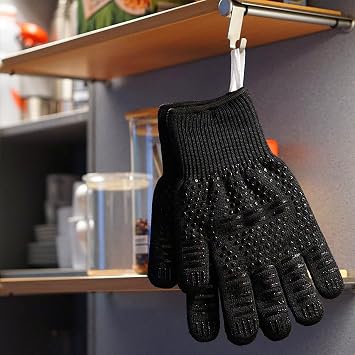 Heat Resistant Gloves - 932F Extreme Heat Resistant Oven Mitts| EN407, EN420 Certified Grill Gloves| Thick but Light Weight for Oven Cooking, Baking, BBQ, Use as Oven Mitts Potholder, 2 Pack