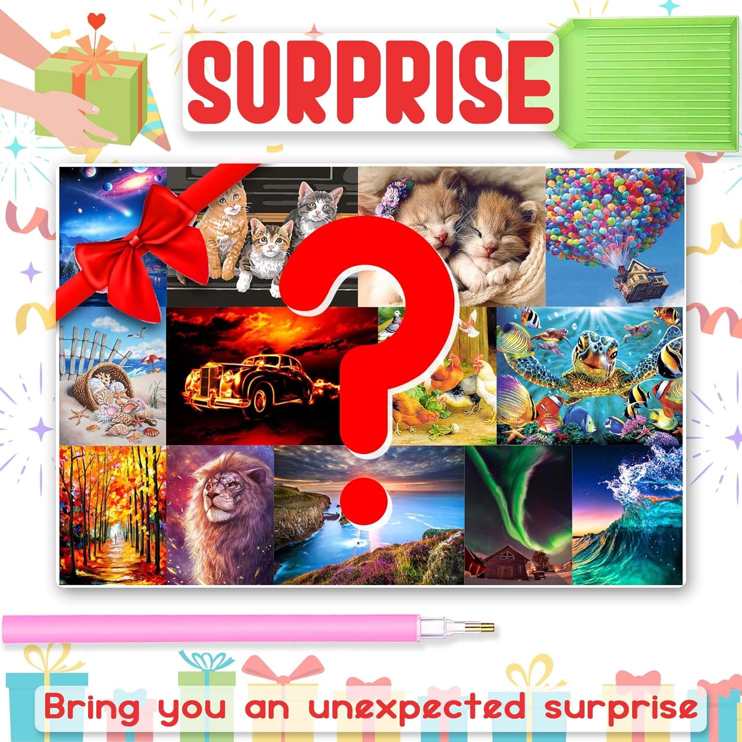 Buy Zariocy Lucky Random 5d Surprise Diamond Painting Round Full Drill Diy Mystery Unknown Paint With Diamonds Arts By Number Kits Crystal Embroidery Cross Stitch Canvas For Home Office Wall Decor18 Online