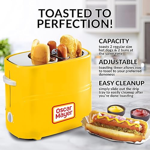 Miniatura 8 de Tostador Nostalgia hdt600retrored Retro Series Pop-Up Hot Dog Rojo