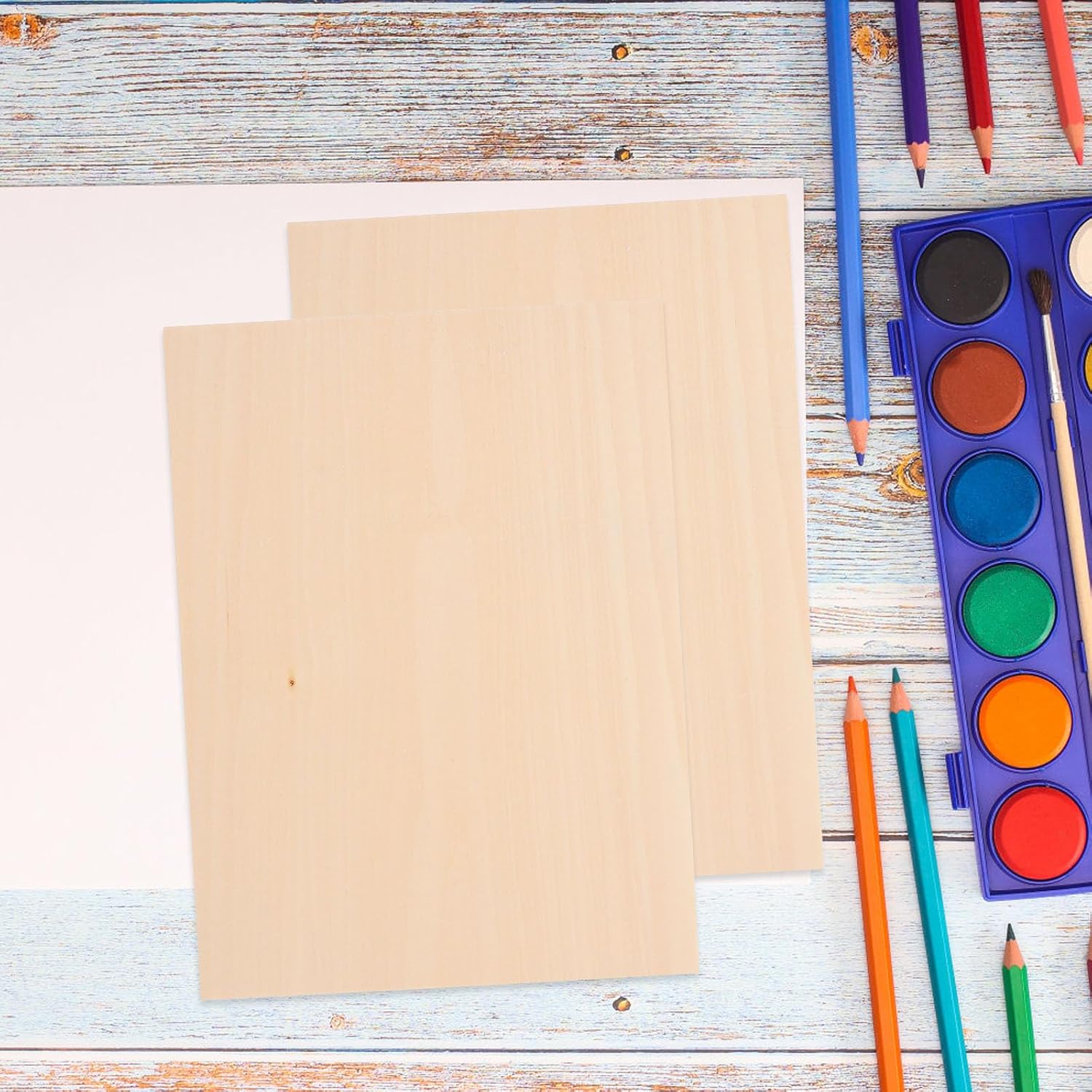 2pcs Basswood Wood Sheets A4 Double Sided for Crafts