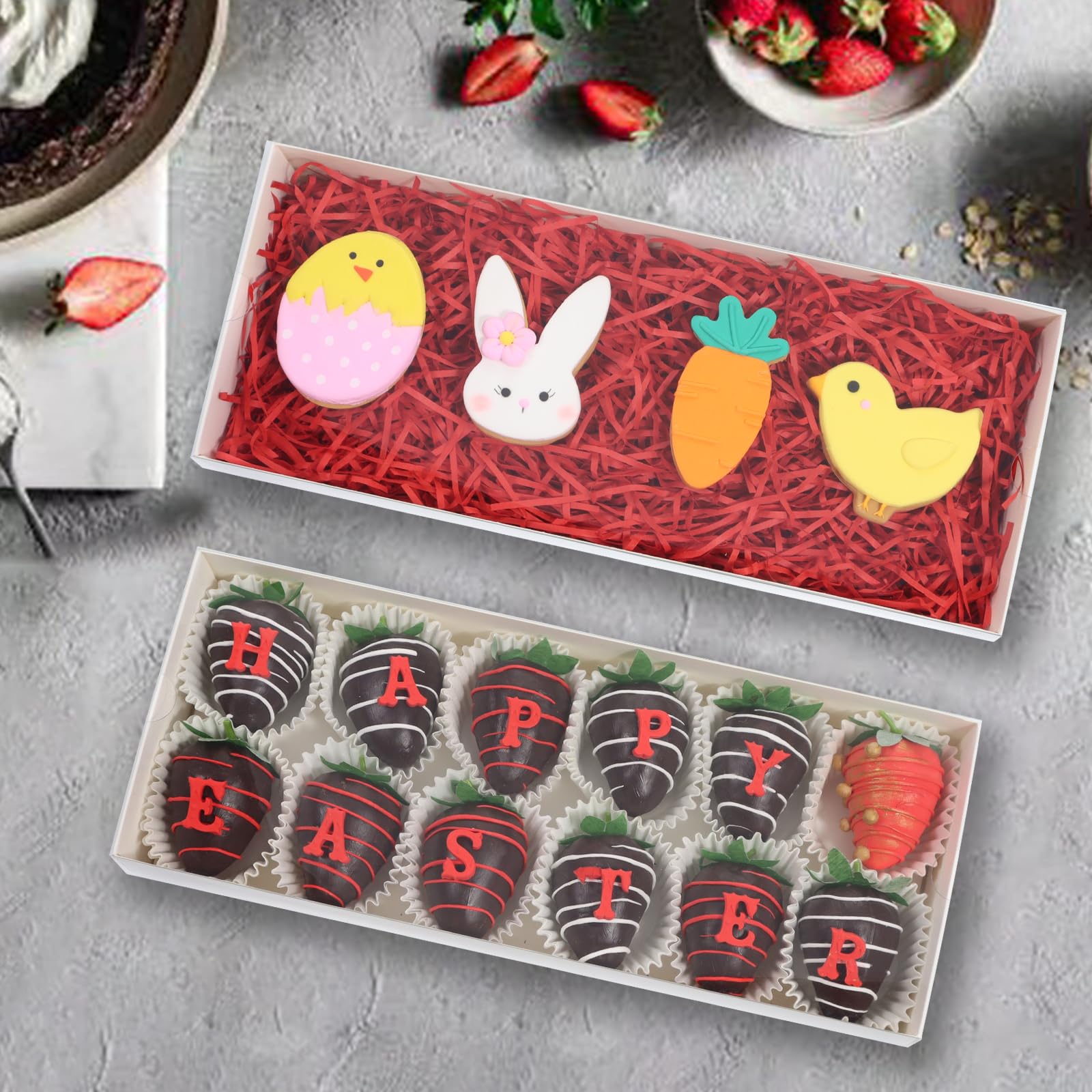 RomanticBaking Bäckerei-Boxen 51 Stück, 30,5 Cm Lang – Transparente Fensterschachteln Für Macarons, Pralinen & Mehr
