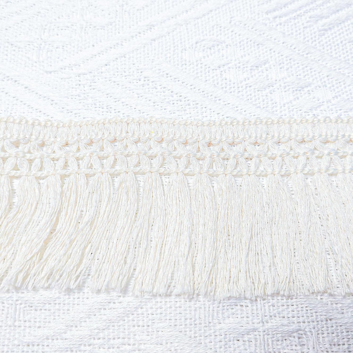 20 Yards 6cm Wide Cotton Tassel Fringe Trim, Boho Sewing Tassel Ribbon Sewing Crafts for Home Curtain Clothing Dress Pillow Decoration