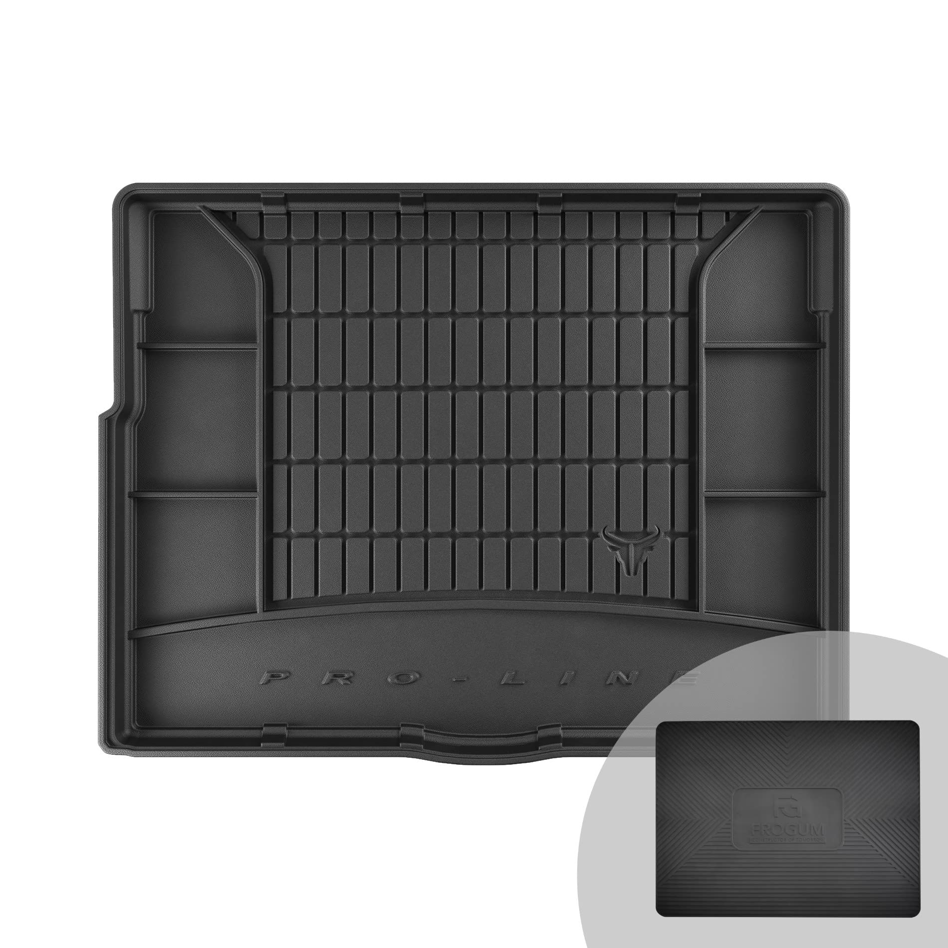 FROGUM ProLine 3D Esclusivo Tappetino Vasca Baule Bagagliaio in gomma perfetto per Citroën C4 Picasso II 2013-2019 | Comodo organizzatore | Bordi più alti