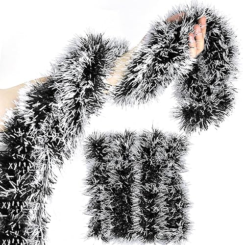 Miniatura 1 de TURNMEON Paquete de 5 guirnaldas navideñas de oropel de 33 pies, decoración metálica, decoración de árbol de Navidad, suministros de fiesta de