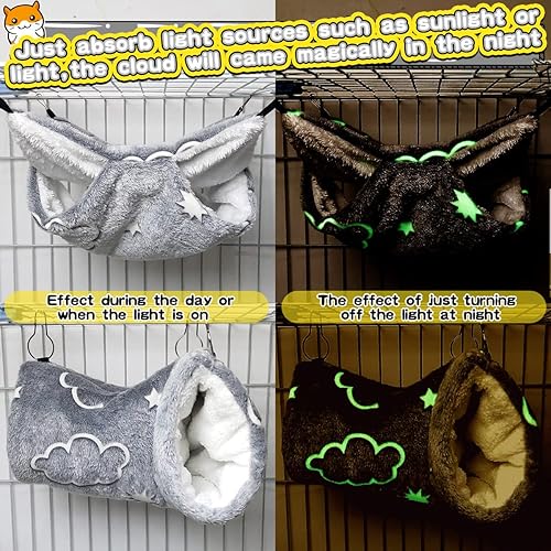 Miniatura 3 de Tapete de cama para mascotas, hamaca de cachemira para hurón, chinchilla, jaula de conejillo de indias, cama para animales pequeños, tamaño mediano,