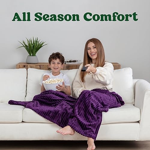 Miniatura 2 de GREEN ORANGE GO - Manta de vellón tamaño individual, 270GSM, cálida, cómoda, súper suave y afelpada para la cama, el sofá o el sillón, manta