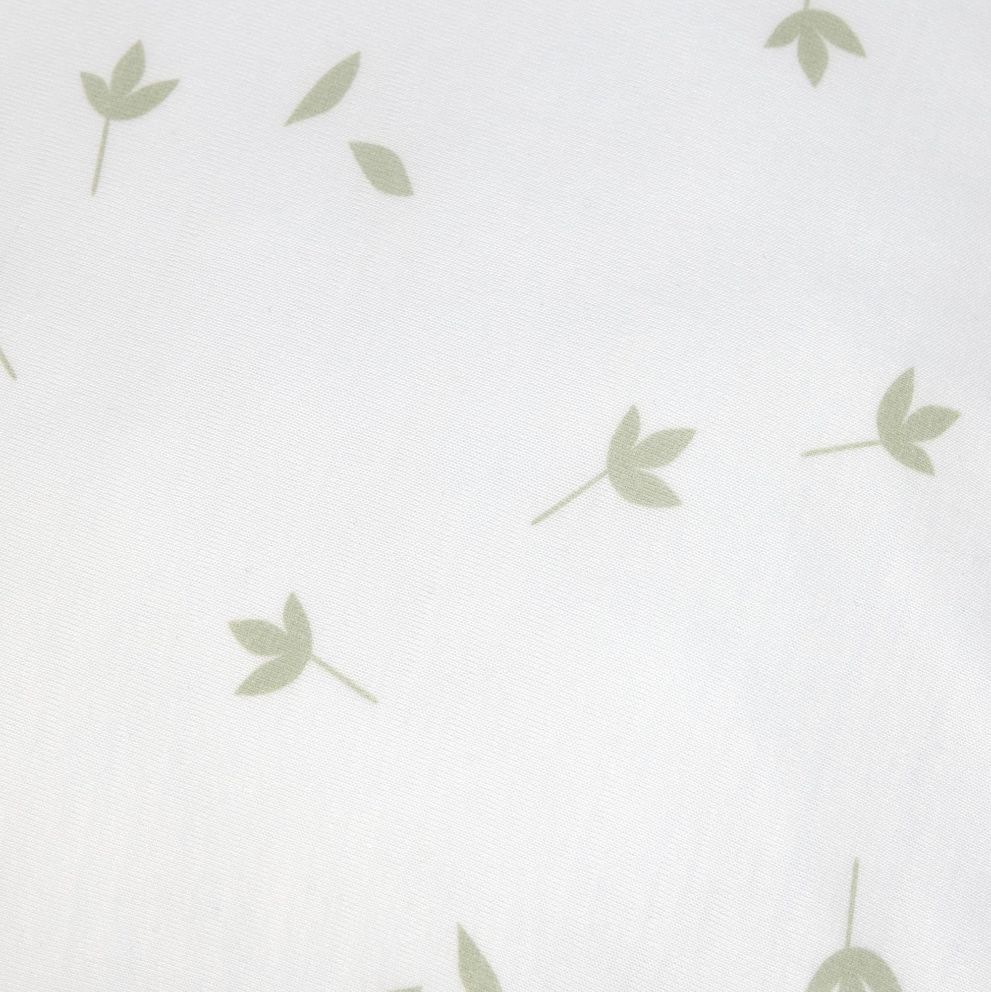 LÄSSIG Juego de Ropa de Cama Infantil de Punto Individual con Tencel™ Lyocell de 2 Piezas/Bedding Set Leave Milky/Olive