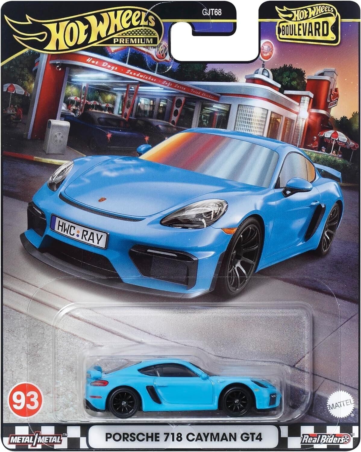 Hot Wheels Premium Porsche 718 Cayman GT4#93, Boulevard Series
