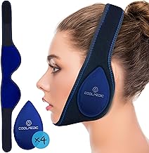 Coolmedic Cooling Bandage + Wisdom Tooth Cooling Compress [Pack of 4] | Extra Soft - Instant Effect - Strong Cooling | Cooling Pads Gel Cooling Pad Compress for Cooling Pain for Face Jaw Tooth