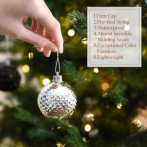 Miniatura 191 de Valery Madelyn Juego de adornos decorativos para árbol de Navidad para otoño, Halloween, 50 unidades de 2.36 pulgadas, rojo, verde y dorado