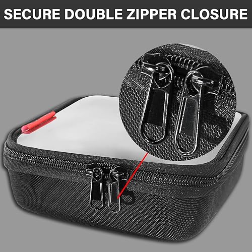 Miniatura 5 de HAUTMEC Juego organizador de herramientas utilitarias, 2 piezas de estuche de almacenamiento duro portátil de EVA con ventana superior transparente,