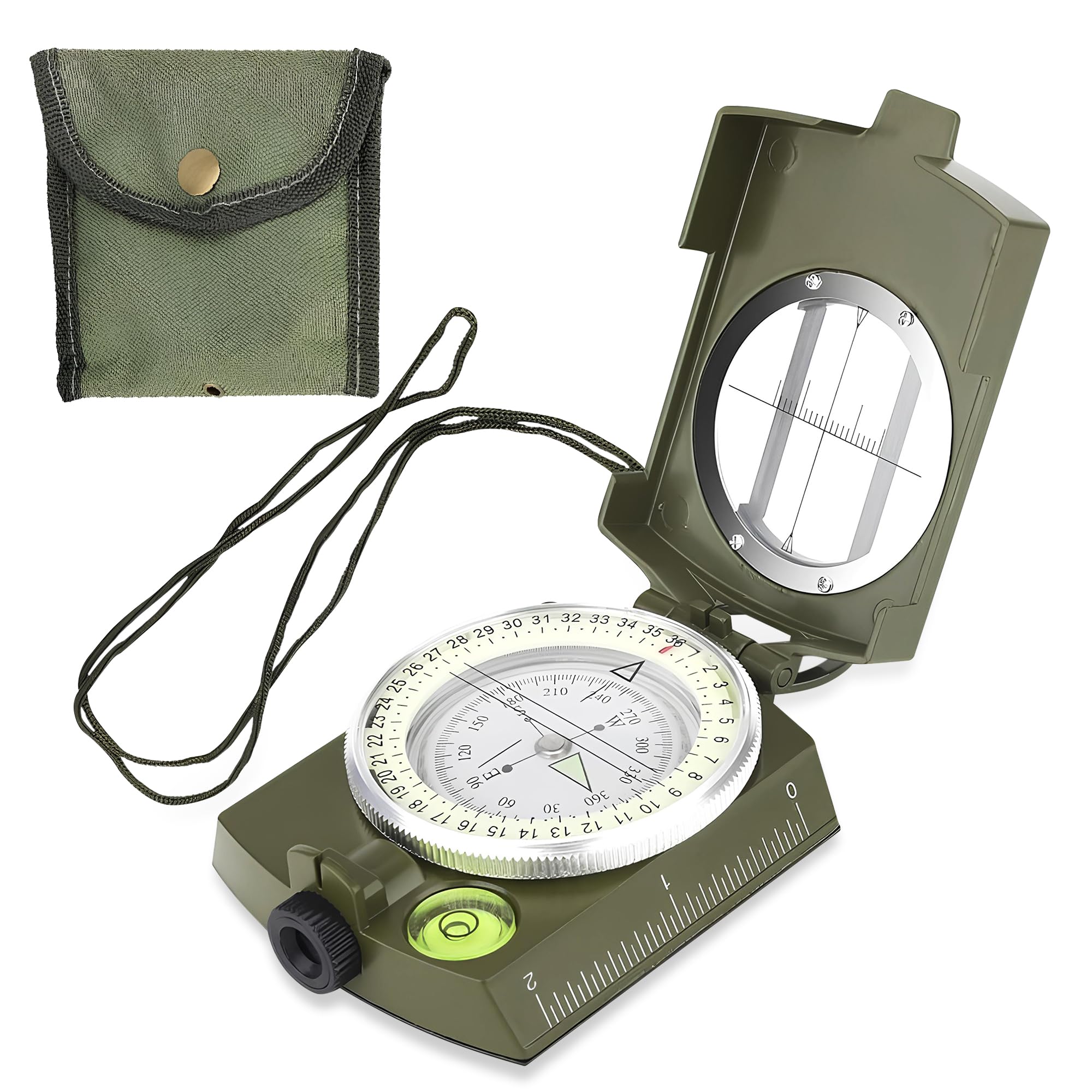 Bussola Professionale Impermeabile Navigazione Militare Fluorescente
