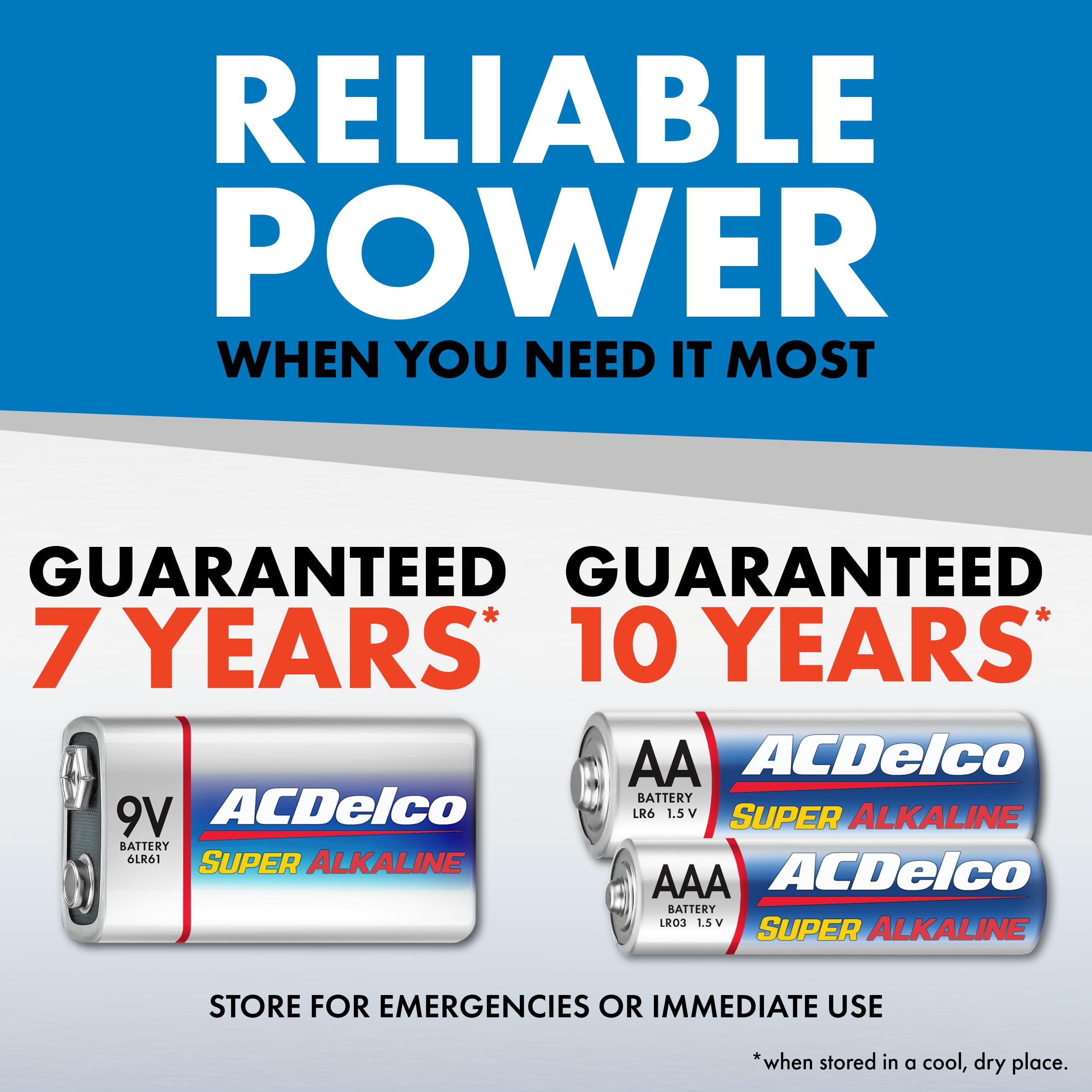 Powermax ACDelco AA, AAA, 9-Volt Combipack, 40-AA, 36 AAA, 8 9 V baterías, Pilas alcalinas