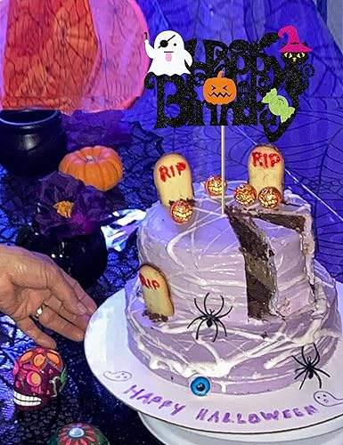 Miniatura 5 de Finestore168 - Decoración para pastel de cumpleaños de Halloween, calabaza, fantasma, caramelo, decoración de Halloween, suministros de fiesta de