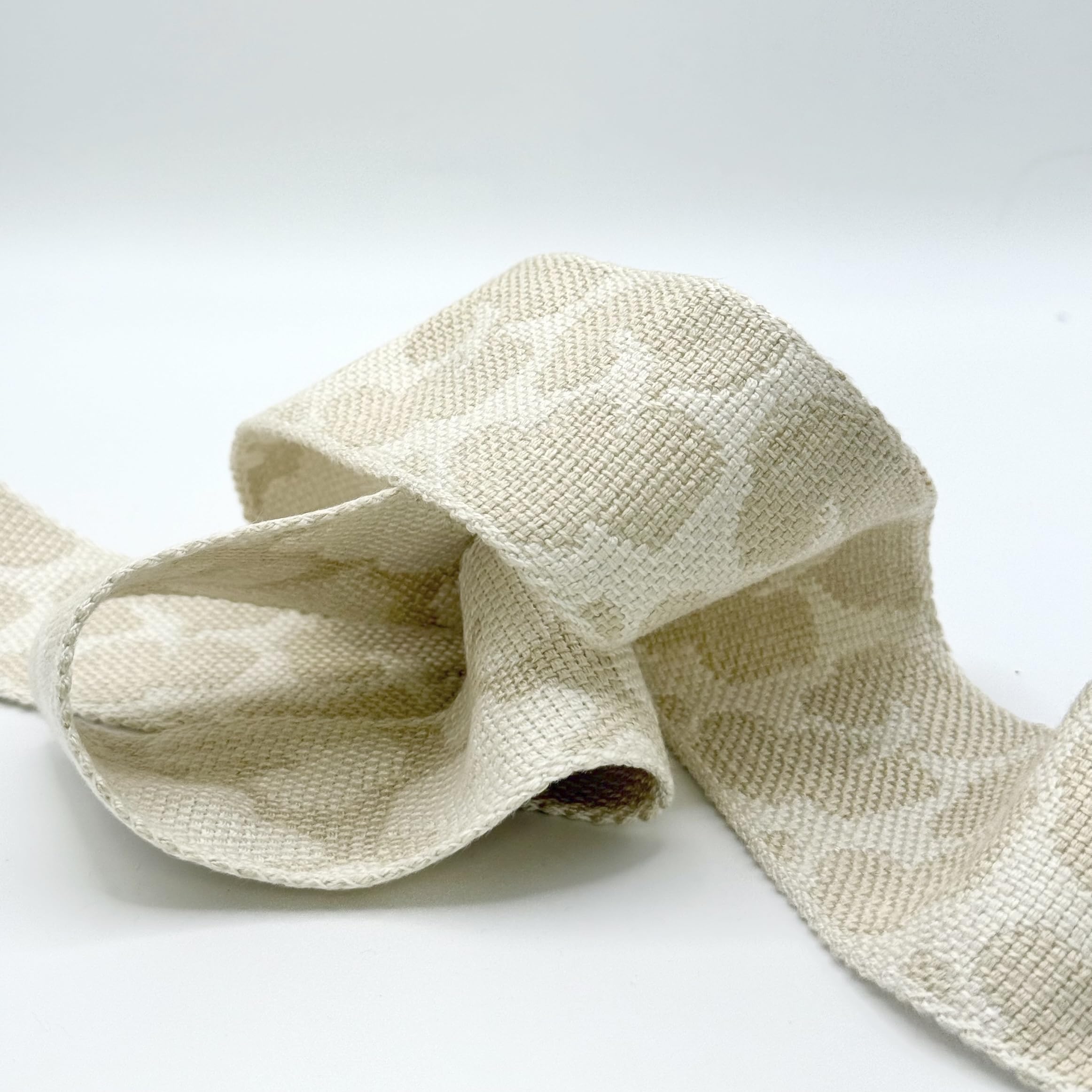 Tresse tissée crème 5 cm pour réparer et border vos tissus