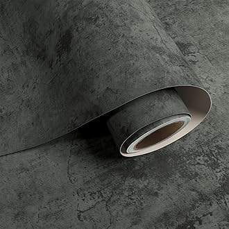 VaryPaper 15.7''x315'' Industrial Cracked Concrete Wallpaper Peel and Stick Grey Concrete Contact Paper for Countertops Waterproof Self Adhesive Vinyl Cement Removable Wallpaper for Bathroom Bedroom