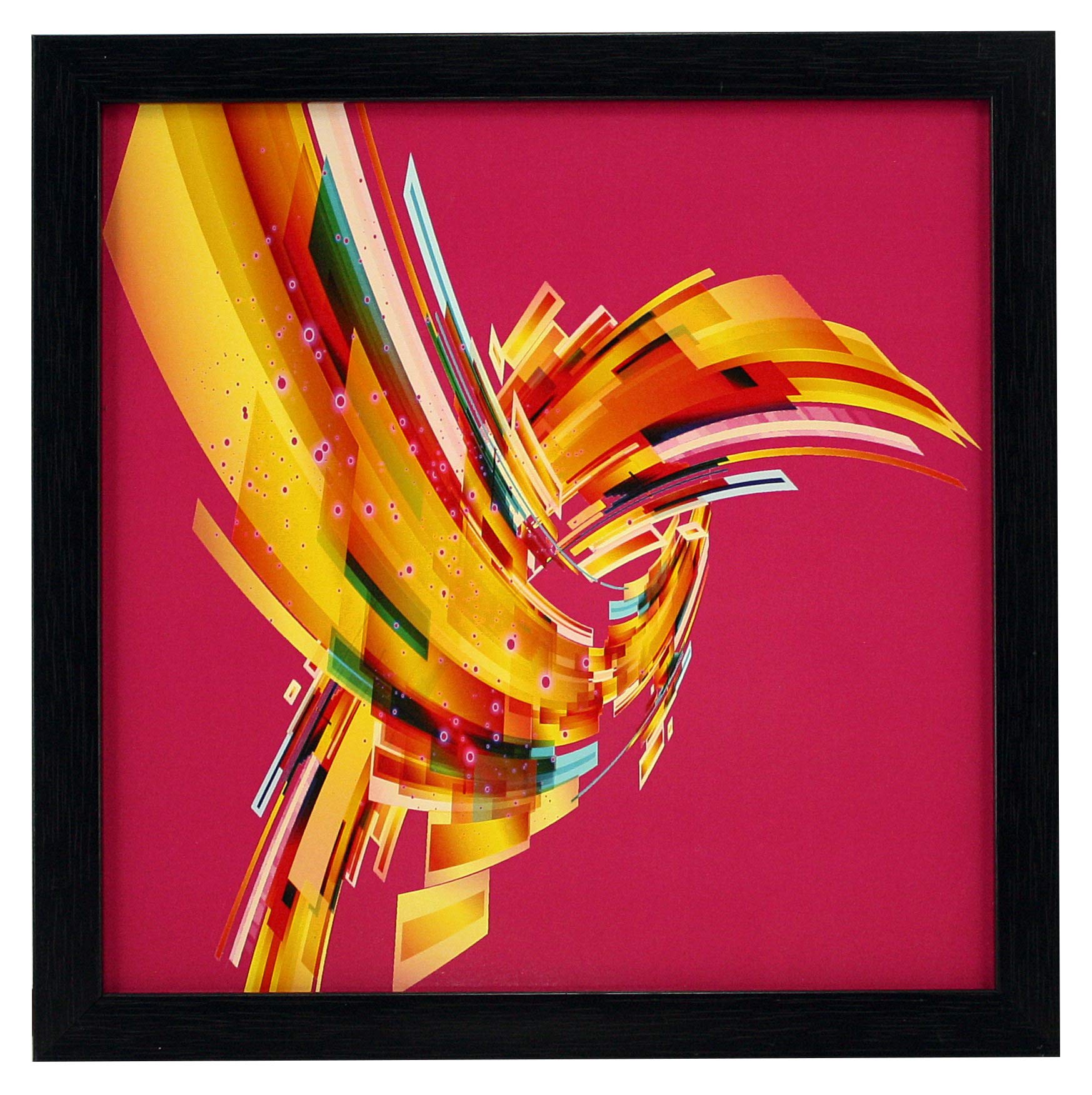 Indianara 4 Piece Set of Framed Wall Hanging Abstract Art Decor(1501) Art Prints 8.7 inch X 8.7 inch Without Glass 1