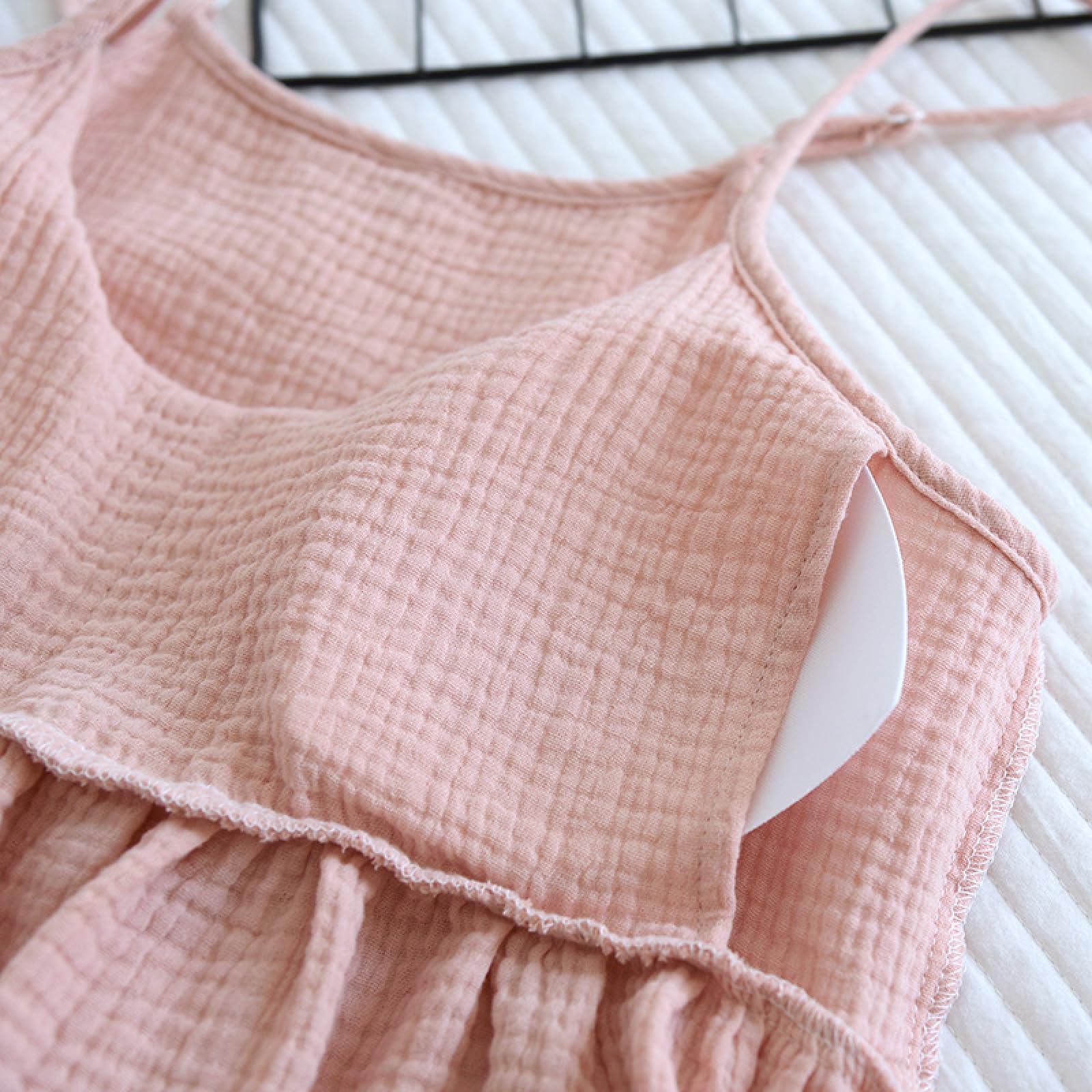 OLEETS Pyjama Set Für Damen - Ärmellose Nachtwäsche Sommer Frauen Zwei-Stück Set Mit Brust Pad Shorts Baumwolle Sexy Dünne Homewear Casual Lose Bequeme