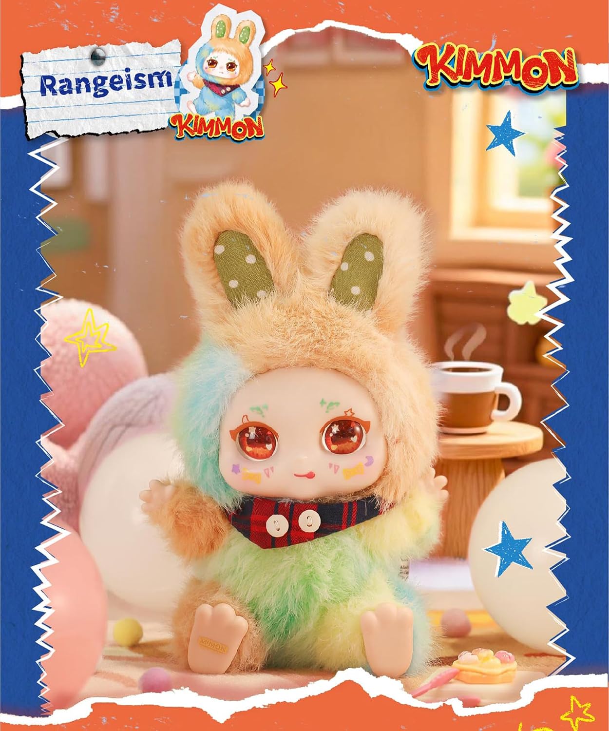 CALEMBOU Plush Blind Box, Kawaii Kimmon Mimon Daily Dressing Series Stuffed Blind Box Keychain, Kawaii Mystery Vinyl Plush Bag Charms Collectible for Birthday Christmas