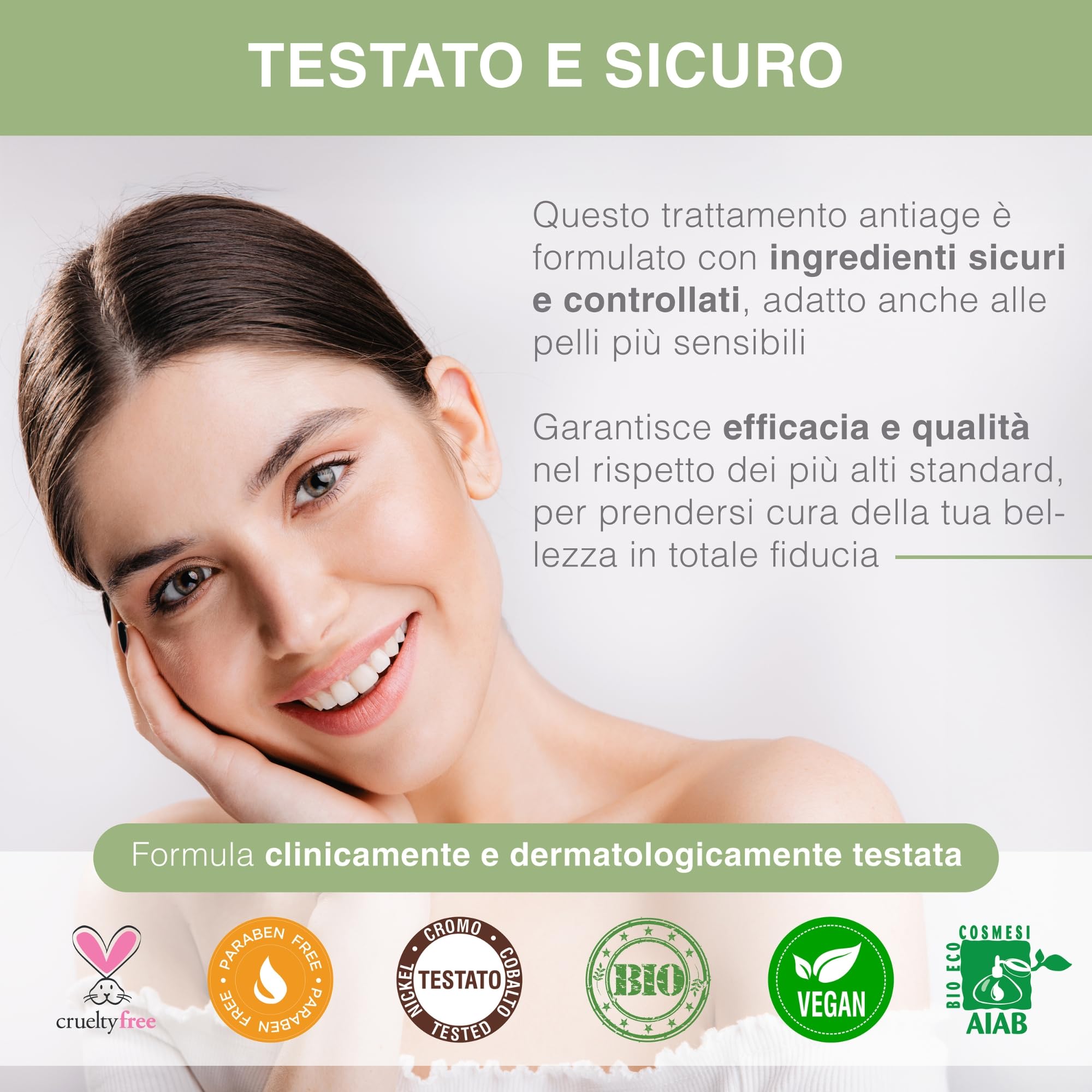100ml. BIO Crema Retinolo Viso con Acido Ialuronico e Vitamina C - Crema Viso Antirughe Uomo e Donna Adatta come Crema Contorno Occhi - Crema Viso Idratante da Skincare Made in Italy