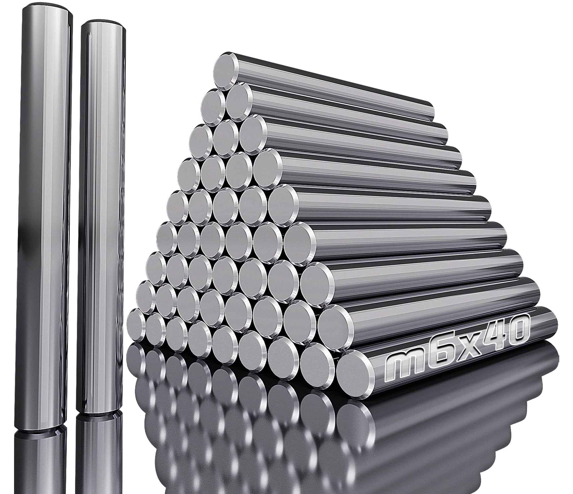 25 Punti Centraggio Acciaio Inox 304 - 6mm X 40mm, Per Legno E Metall - Foto 2