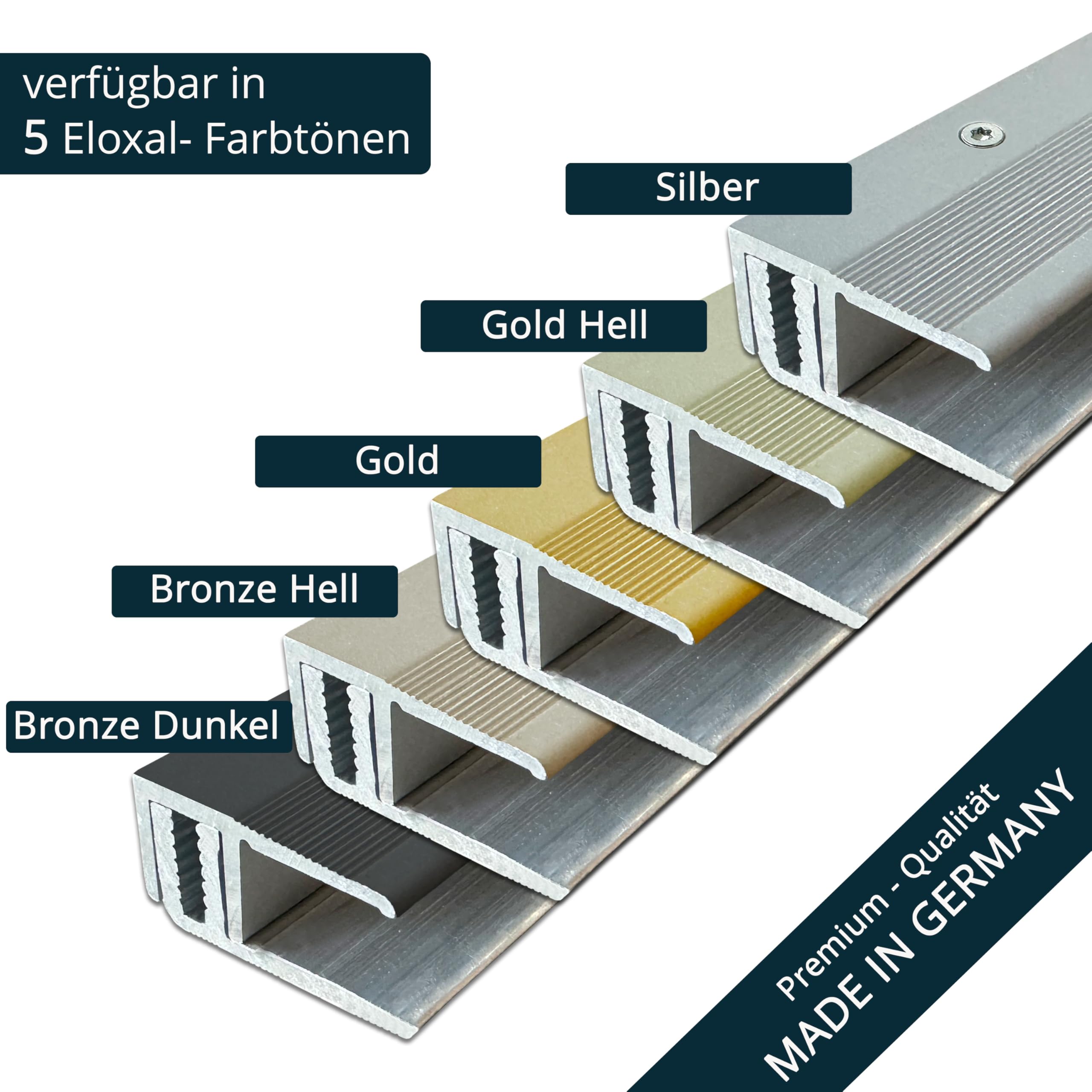 ufitec system profili do podłóg parkietowych i laminowanych, do podłóg o grubości od 7 do 15 mm