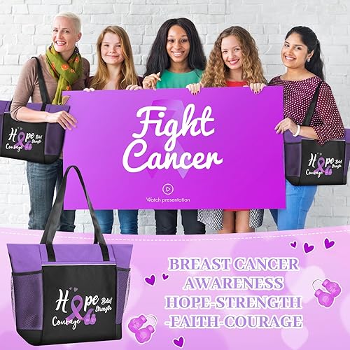 Miniatura 4 de Paterr Regalos de cáncer, bolsa de mano para concientización sobre el cáncer, regalos WellSoon Gifts Paquete de cuidado de quimioterapia de 20