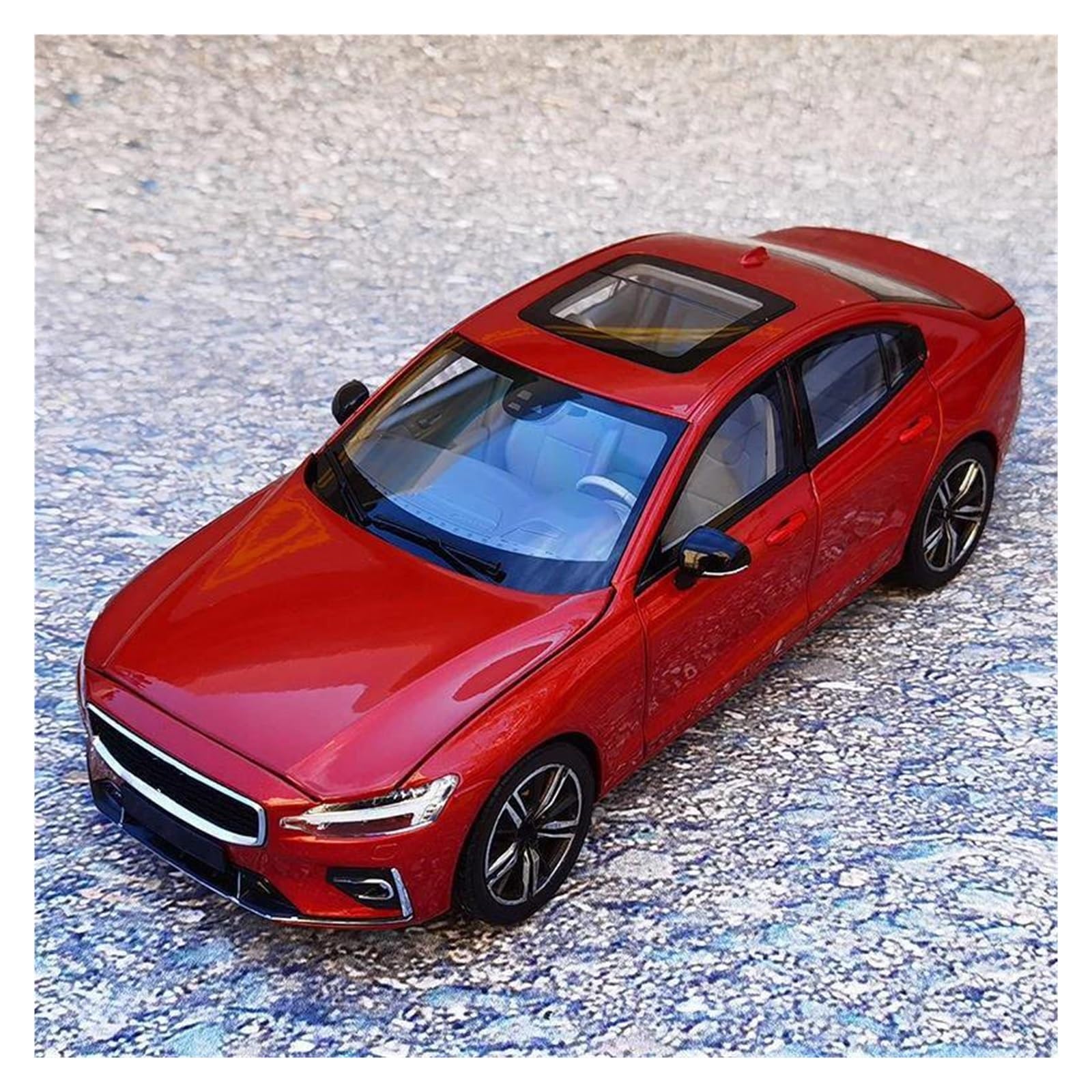 Btwodian Scale Model Car 1:18 For Volvos S60 S60L Alloy Car Model Diecasts Vehicles Collection Decoration Desk Decoration(Red)