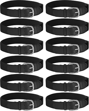 Hercicy 12 Pcs Baseball Belts Softball Belts Bulk for Adult and Youth Adjustable