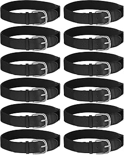 12 cinturones de béisbol para sóftbol a granel para adultos y jóvenes ajustables