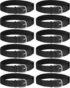 Hercicy 12 Pcs Baseball Belts Softball Belts Bulk for Adult and Youth Adjustable