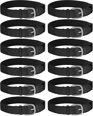 Hercicy 12 Pcs Baseball Belts Softball Belts Bulk for Adult and Youth Adjustable
