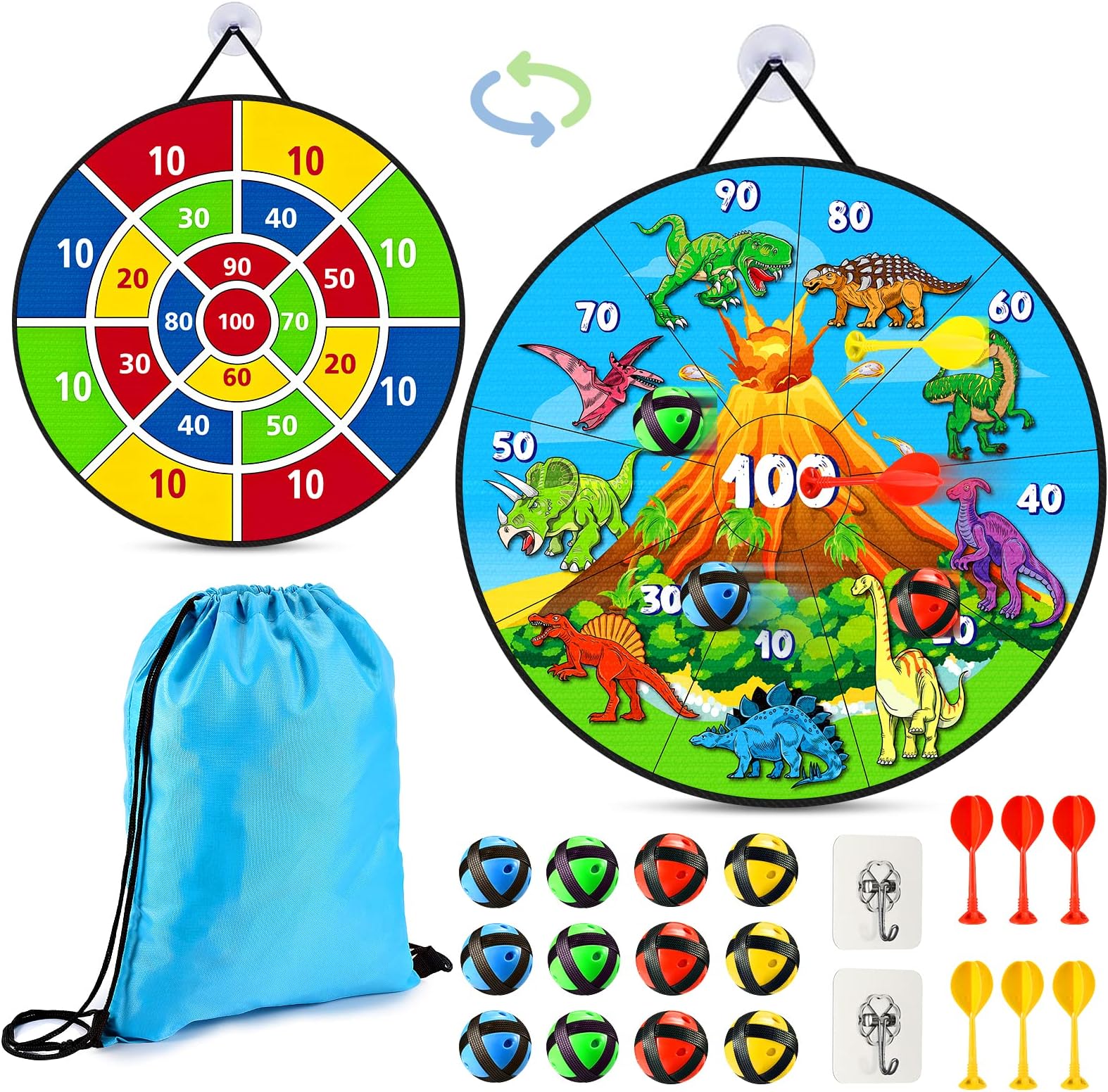 Garden Games for Kids, Kids Dart Board Set Toys for 3-12 Year Old Boys Girls Toys age 4-12 Outdoor Garden Toys Christmas Xmas Gifts for 3-9 Year Old Boys Girls Stocking Fillers Kids Party Games