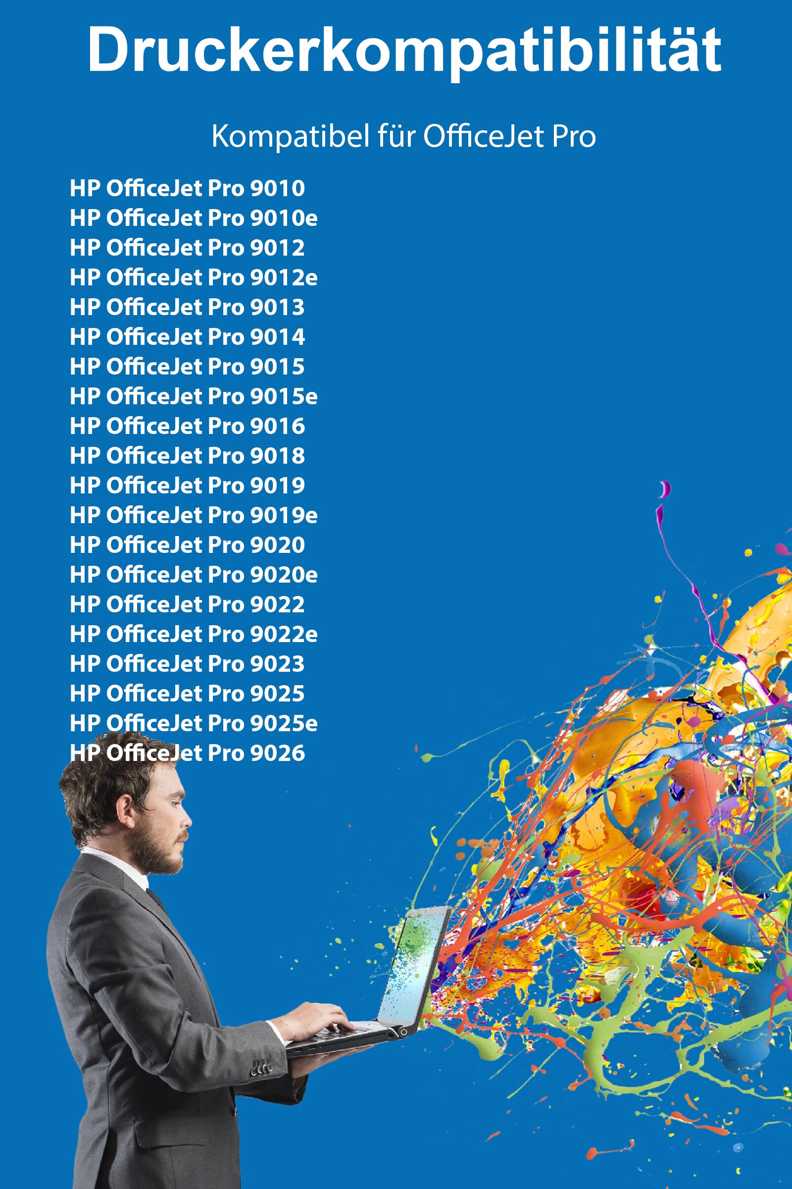 963 XL Multipack Sostituto per HP 963 Compatibile con 963XL OfficeJet Pro 9010e 9012e 9014e 9015e 9019e 9020 9022e 9023 9025e Cartucce per stampanti Nero Ciano Magenta Giallo Confezione da 4 HP 963 XL