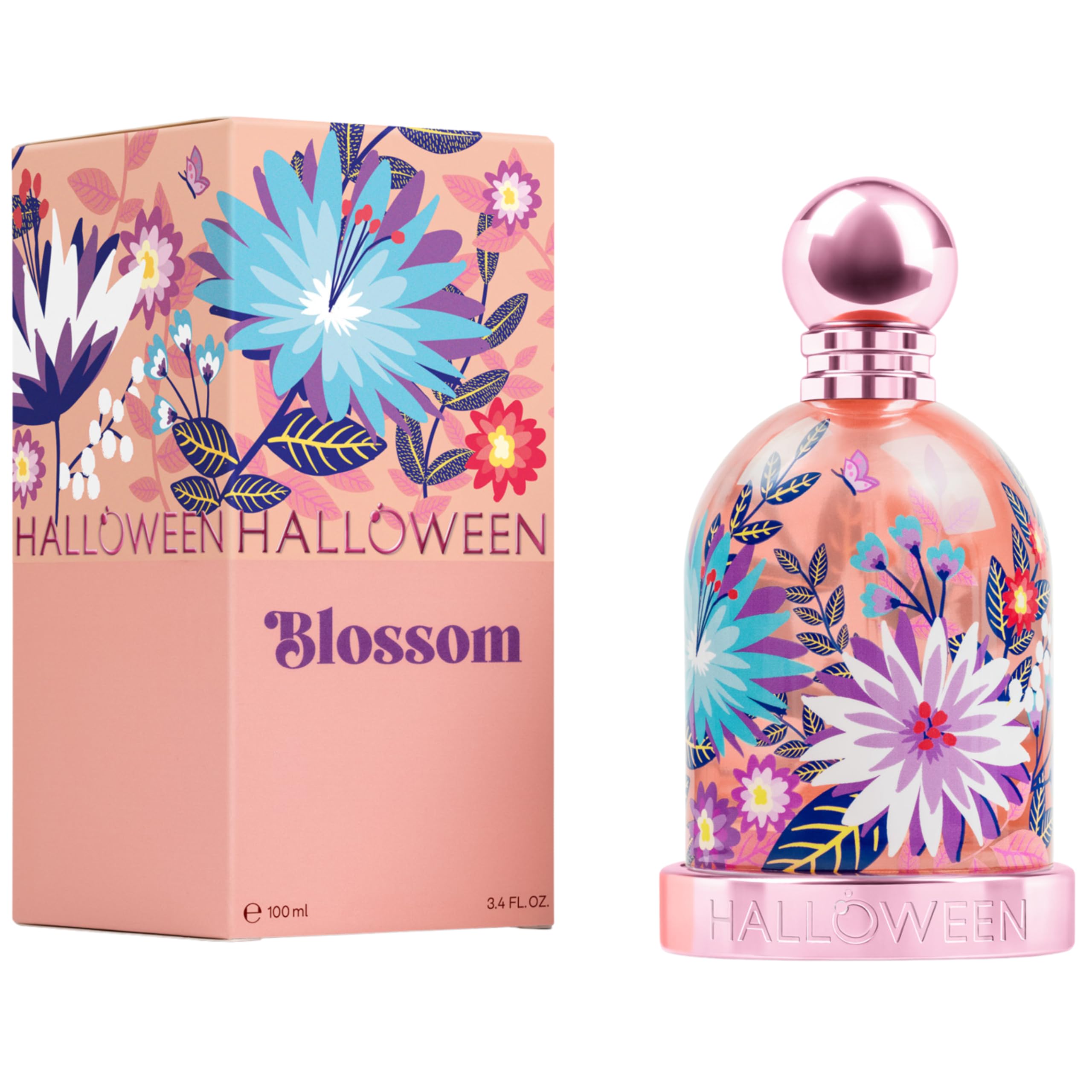 Halloween Blossom Eau de Toilette for Women. Floral, Oriental, and Fruity Long Lasting Fragrance with Notes of Pink Pepper, Blackberry Flower and Vanilla, 3.4 Fl Oz