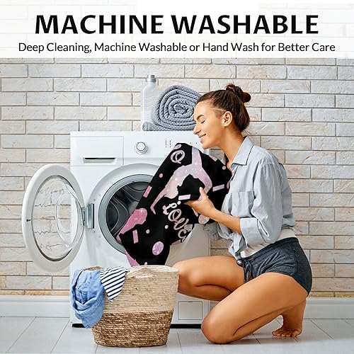 Miniatura 5 de Manta de gimnasia, suave, mullida y cálida, manta pequeña de 40 x 50 pulgadas para sofá, manta deportiva negra, regalos para niñas