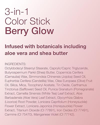 Miniatura 9 de Mineral Fusion 3-in-1 Color Stick - Hydrating Tinted Cream Blush for Cheeks, Lip and Eye - Natural Multi Use Makeup (Berry Glow)