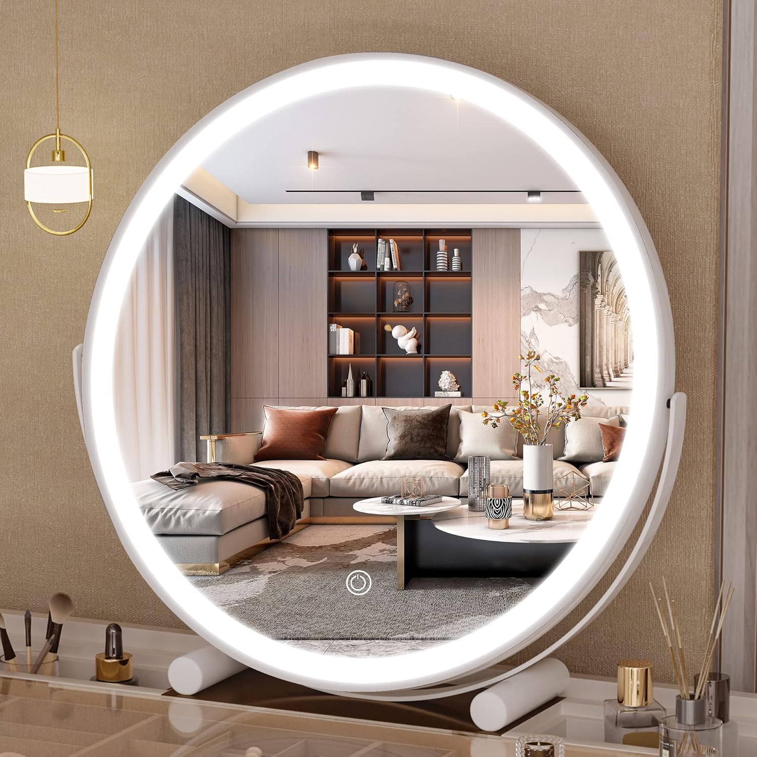 Hasipu Vanity Mirror with Lights, 16" LED Makeup Mirror