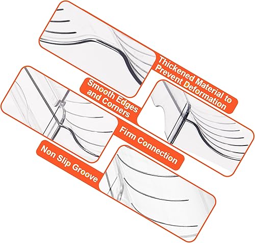 Miniatura 4 de Baosia Organizador de botellas de agua transparente, soporte de plástico apilable para botellas de agua, organizador de tazas para armario de